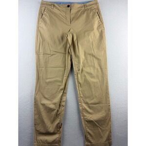 Talbots The Weekend Chino Pants Womens 8 Tan Khaki Straight Leg Cotton Stretch